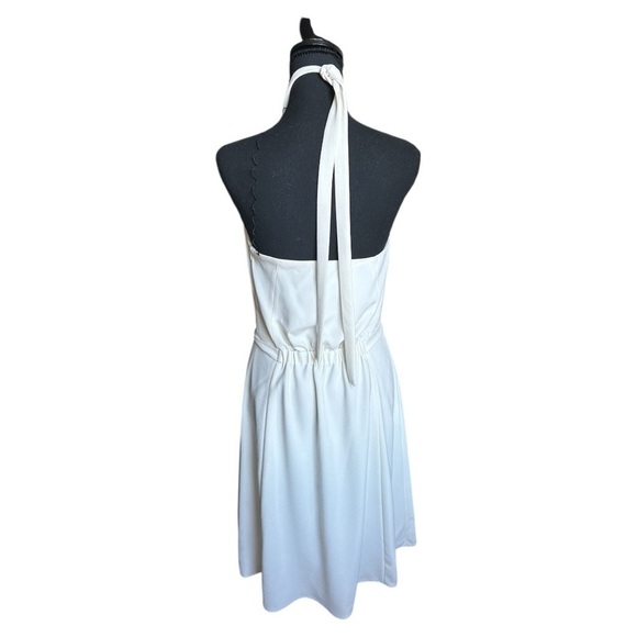 NWOT Theory Crepe Halter Dress in Ivory - Picture 3 of 8
